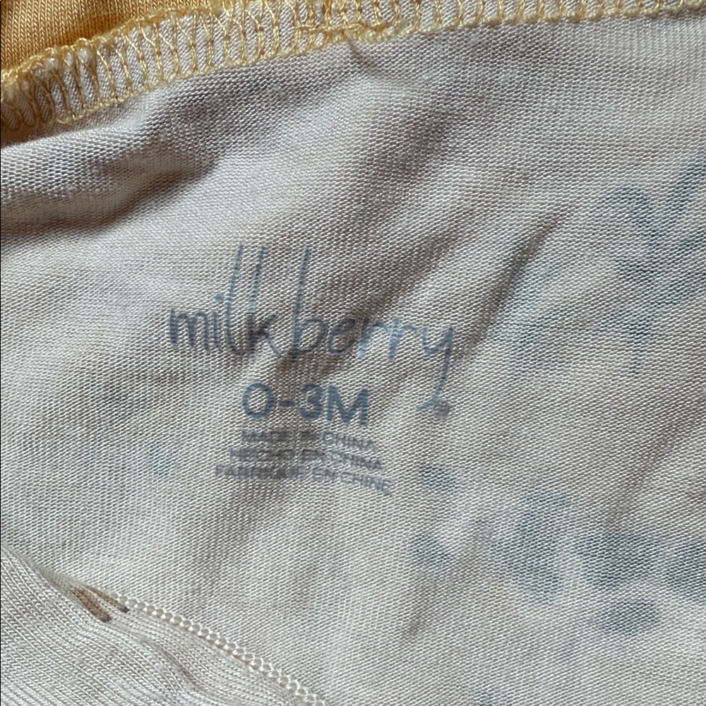 Milk Berry Charming Cream and Yellow Kids Footie with Animal Print - Picture 4 of 6